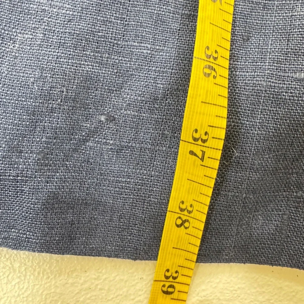 Y2K NY Sake Navy sailor Linen Double Breasted V‎ Neck Sheath Dress Size 12 - Picture 8 of 10